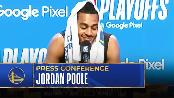 Jordan Poole Talks 30 Point Performance, Lethal Backcourt & More | Post Game Press Conference