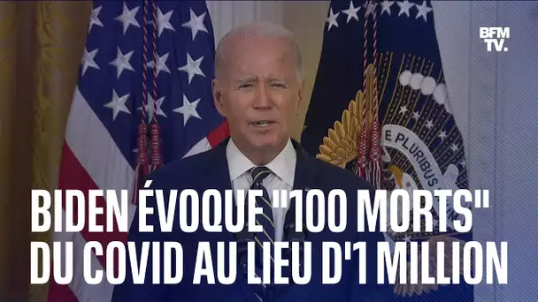 Joe Biden évoque "100 morts" liées au Covid-19 aux États-Unis au lieu d'un million