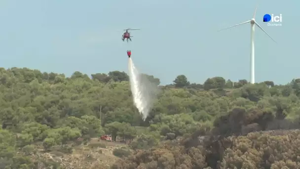 Incendie de Sigean : 630 hectares parcourus dont 300 brûlés, des riverains évacués