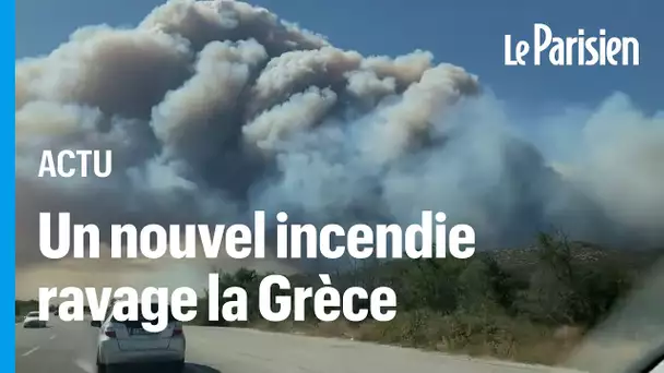 Grèce : un violent feu de forêt brûle à la frontière turque, huit villages évacués