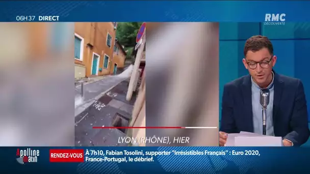 Violents orages à Lyon: "j'ai jamais vu autant de torrents d'eau" témoigne un habitant de la ville