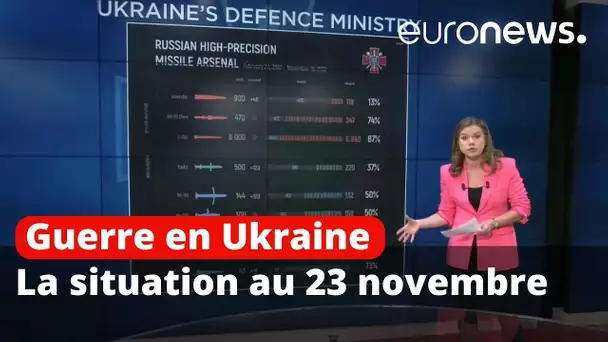 Guerre en Ukraine : la situation au 23 novembre, cartes à l'appui