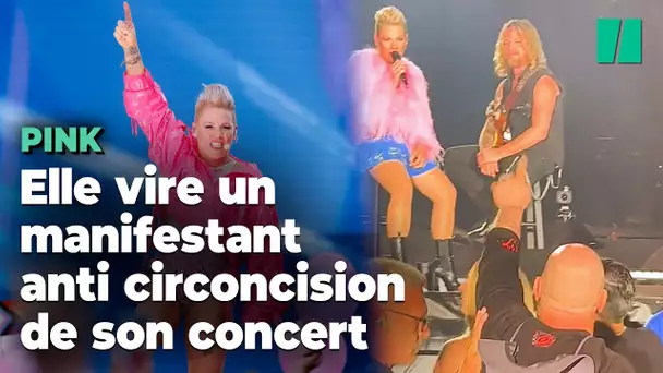Pink a viré un manifestant anti circoncision en plein concert lors de sa tournée « Summer Carnival »