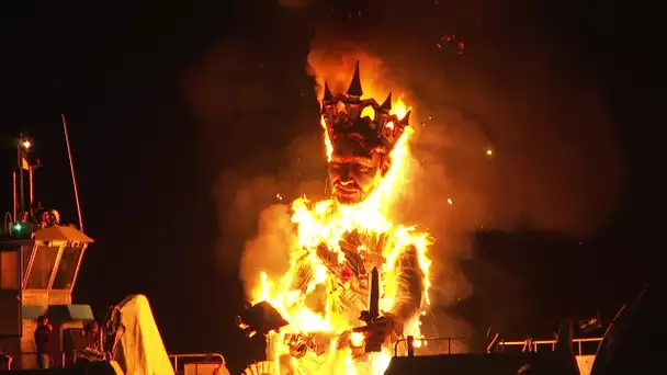 Retour en images sur le grand final du 150e carnaval de Nice avec l'incinération du Roi