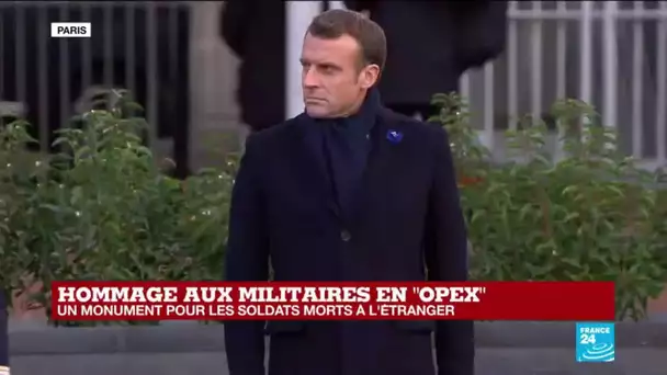 Emmanuel Macron inaugure un monument pour les militaires morts en "opex"
