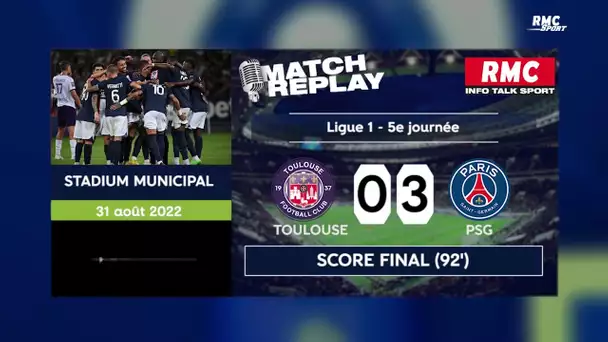 Toulouse 0-3 PSG : le goal replay de la victoire parisienne avec les commentaires RMC