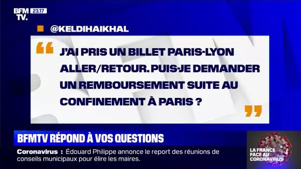 Puis-je demander le remboursement de mon billet de train à la suite du confinement ?