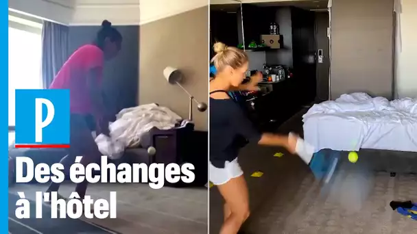 Open d’Australie : en quarantaine, des joueurs de tennis s’entraînent dans leur chambre d’hô