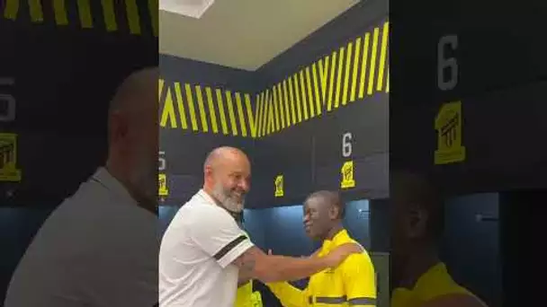 🤝🟡 Kanté, Benzema et Jota rencontrent leur nouvel entraîneur, Nuno Espirito Santo ! #shorts