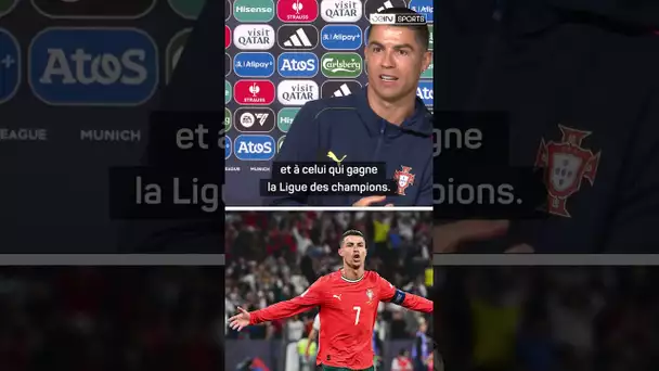🎯 Cristiano Ronaldo glisse le nom de Dembélé pour le Ballon d'Or ! 🌕 #shorts