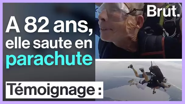 À 82 ans, Maïté saute en parachute pour la première fois de sa vie