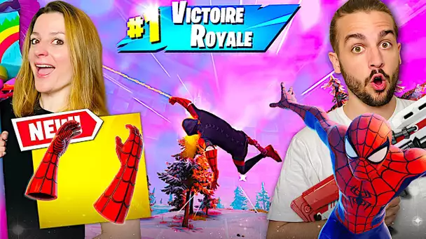 ON FAIT TOP 1 AVEC LES NOUVEAUX GANTS LANCE-TOILES MYTHIQUE DE SPIDER-MAN  ! FORTNITE DUO FR