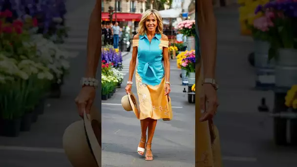 Brigitte Macron's Summer Elegance in Paris  | Summer Fashion 2025 #parisstyle #elegance #fashion
