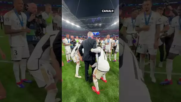 La célébration d'Ancelotti avec ses joueurs 🥹 #shorts