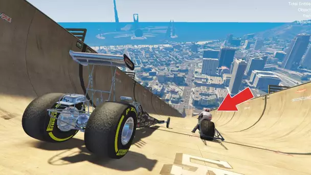 GTA 5 - DRAGSTER VS MOTO DRAGSTER ! ACCELERATION, MEGA RAMP ETC