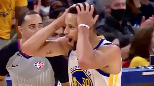 Even Steve Kerr Can't Believe This Steph One-Legged 3 🤯
