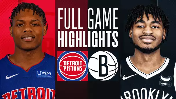PISTONS at NETS | FULL GAME HIGHLIGHTS | April 6, 2024