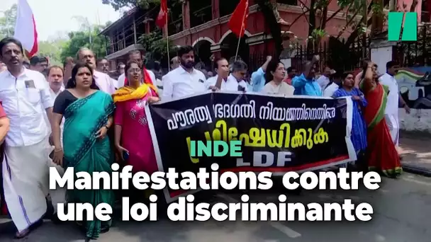 En Inde, des manifestants protestent contre une loi discriminant les musulmans