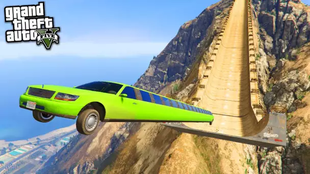 MEGA RAMP LIMOUSINE GTA 5 !