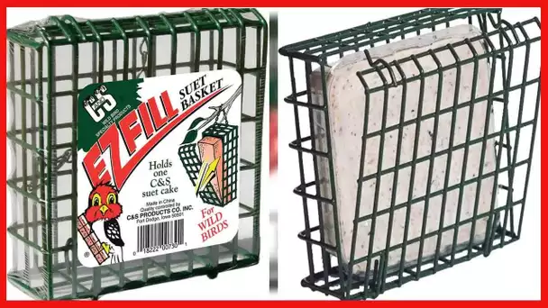 C&S 100214386 EZ Fill Suet Basket, 8 Ounces, Green