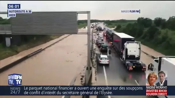 Dans le Haut-Rhin, une coulée de boue inonde l’A36 après les orages