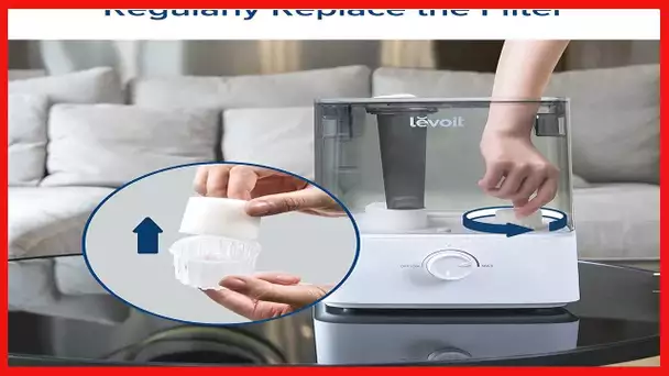 LEVOIT 10-Pack Humidifier Replacement Filters Capture Fine Particles in Water Tank 10 Pack, White