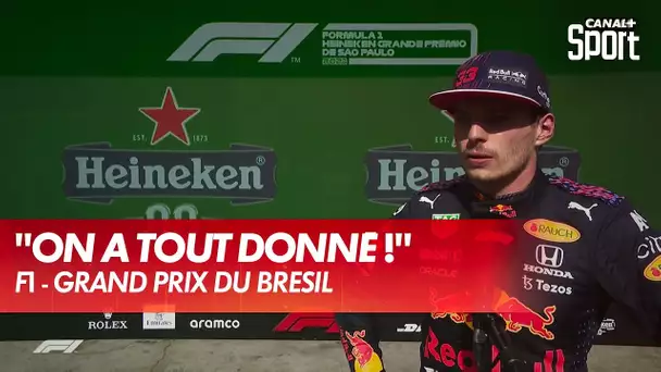 La réaction de Max Verstappen après le GP du Brésil