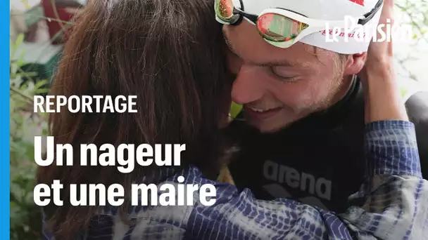 Le nageur Arthur Germain fait étape à Paris, sa mère Anne Hidalgo au bord des larmes