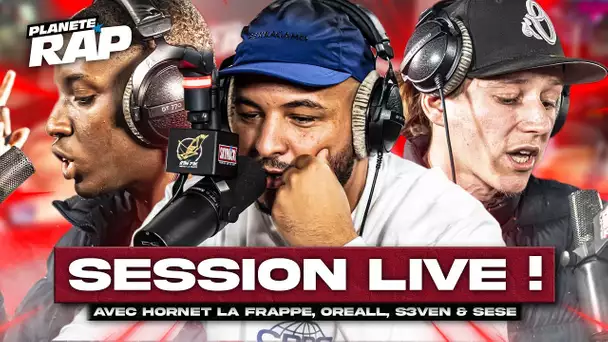 SESSION FREESTYLE avec Hornet La Frappe, Oreall, S3ven & Sése ! #PlanèteRap