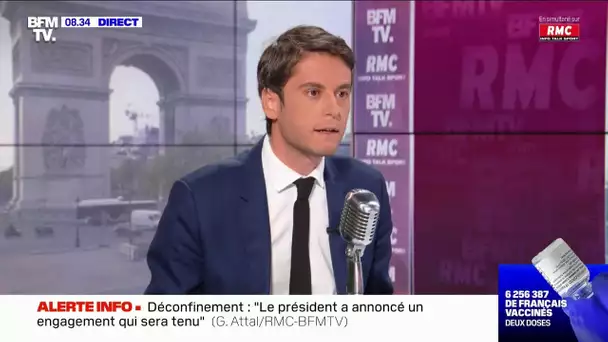 Gabriel Attal: "On utilise quasiment la totalité des vaccins qu'on reçoit dans les jours suivants"