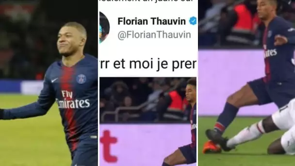 PSG 4-1 Rennes: Thauvin trolle l'arbitre, polémique faute niang sur kehrer, but cavani, but mbappe