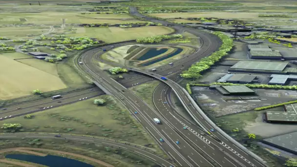 Orléans : travaux de l'échangeur autoroutier A10 / A71