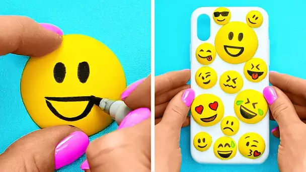 ASTUCES BRILLANTES POUR UN PORTABLE || IDÉES DIY COLORÉES POUR UNE COQUE DE PORTABLE