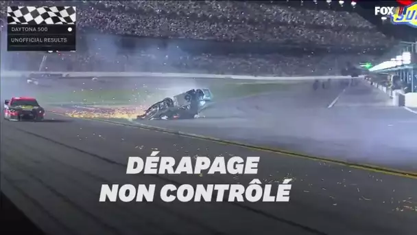 La course du Daytona 500 se termine par un accident spectaculaire