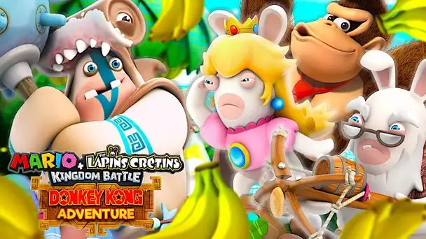 ON AFFRONTE LE PREMIER MINI BOSS DE MARIO ET LES LAPINS CRETINS DLC DONKEY KONG ADVENTURE !