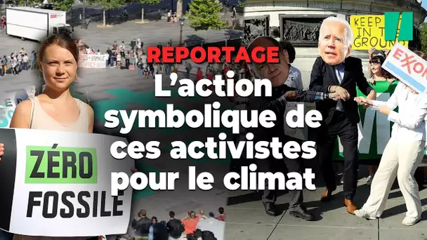 L'action de Greta Thunberg et des militants écologistes contre le « Sommet du greenwashing »