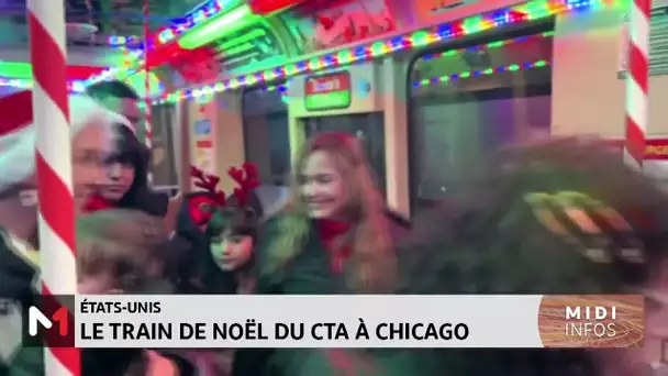 USA : le train de Noël du CTA à Chicago