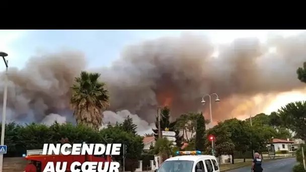 À Anglet, un important incendie force les habitants à évacuer