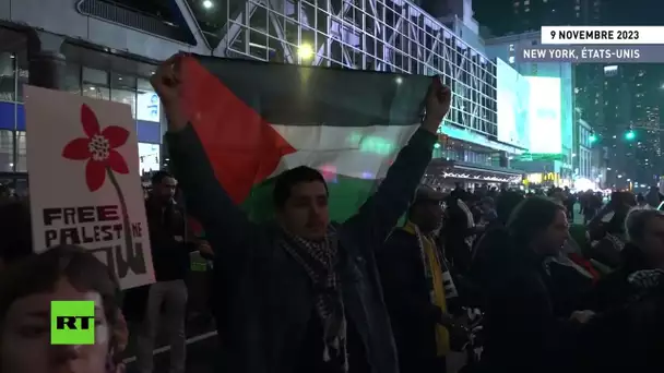 🇺🇸 États-Unis : manifestation pro-palestinienne près du siège du New York Times