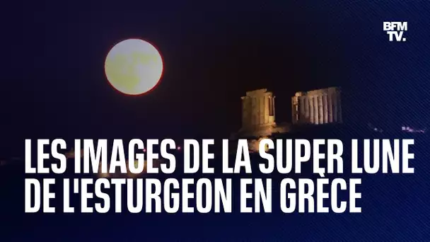 Le très beau timelapse de la Super Lune au-dessus de l’ancien temple de Poséidon en Grèce