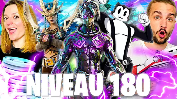 ON CRAQUE POUR DES NOUVEAUX SKINS ET ON DEBLOQUE RAZ RUNIQUE ! | NIVEAU 180 FORTNITE DUO