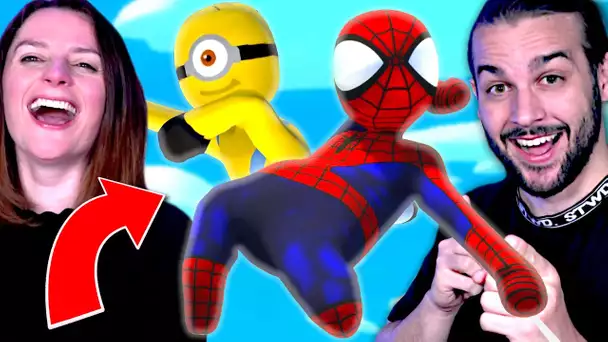 SPIDERMAN ET UN MINIONS SUR HUMAN FALL FLAT !