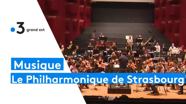 Les 110 musiciens de l'orchestre philharmonique de Strasbourg préparent le concert du Nouvel an