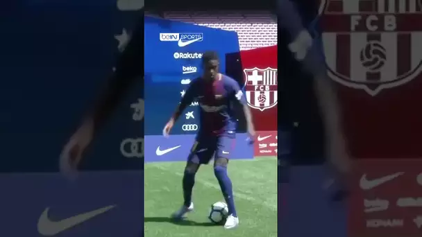 🤣 On n'oubliera jamais la présentation de Dembélé au Barça ! #shorts