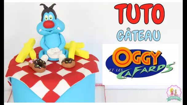 ♡• GATEAU PATE A SUCRE OGGY ET LES CAFARDS - CAKE DESIGN •♡