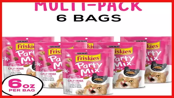 Purina Friskies Made in USA Facilities Cat Treats, Party Mix California Crunch With Chicken