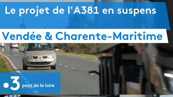 Entre Fontenay-le-Comte, Vendée, et Rochefort, Charente-Maritime, le projet de l'A381 en suspens