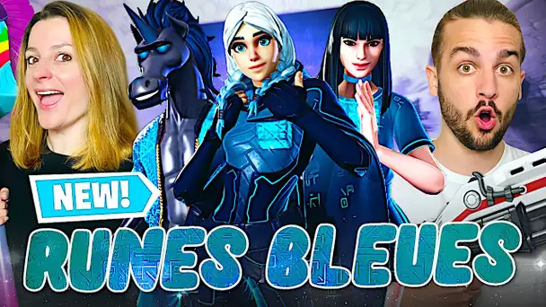 ON DEBLOQUE TOUS LES SKINS RUNES BLEUES DU PASSE DE COMBAT ! FORTNITE CHAUCHEMARD DUO