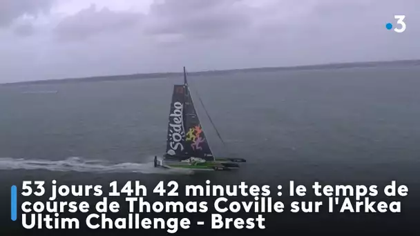 53 jours 14h 42 minutes : le temps de course de Thomas Coville sur l'Arkea Ultim Challenge - Brest