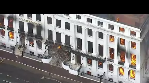 Un incendie ravage un hôtel au Royaume-Uni